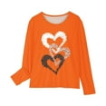 thumbnail image 4 of MeetoTime Hauts à Manches Longues pour Filles Col Rond Imprimé Saint-Valentin Tunique Habillée Chandail sous-Vêtement pour Enfants, 4 of 5