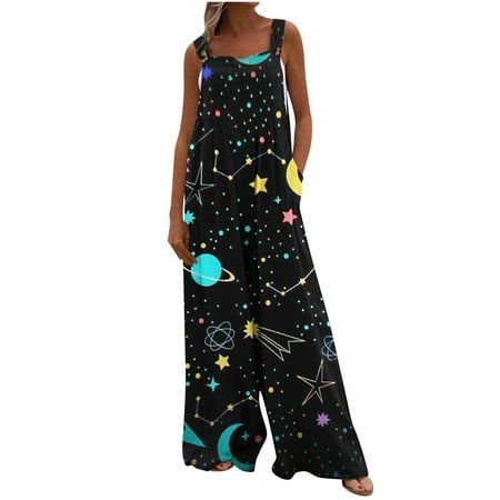 

Xihbxyly Jumpsuits for Women 2023 Summer Casual Maternity Overalls Boho Comfy Cotton Linen Jumpsuit Baggy Button Bib Loose Overalls Plus Size Pants Maxi Pockets Rompers Summer Clearance #3