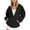 Black, variant on Turilly Women's Zip Up Jacket Sweatshirts Oversized Fleece Long Sleeve With Pockets Fall Casual Preppy Teen Girls Outfit