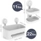 thumbnail image 4 of Suction Cup Shower Storage Basket + Double Layer Soap Dish, No Drilling Removable Shower Accessories, Kitchen, Bathroom, Bedroom, Bathroom Suction Cup, 4 of 5