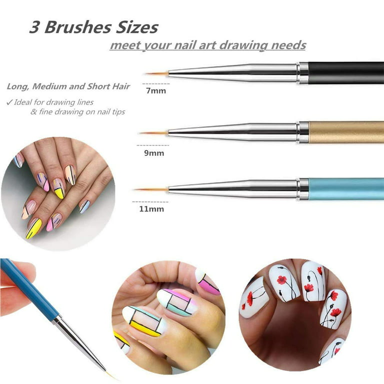  Nail Liner Brush Nail Art Drawing Line Brush Painting