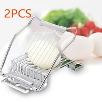 2 Pcs Egg Slicer for Hard Boiled Eggs, Egg Cutter Strawberry Slicer Heavy Duty Aluminium Tomato Slicer, Stainless Steel Wire, Multipurpose Egg Slicer Dicer for Soft Fruit Mushroom Home Use