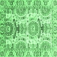 thumbnail image 1 of Ahgly Company Indoor Square Abstract Emerald Green Modern Area Rugs, 3' Square, 1 of 4