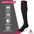 thumbnail image 3 of 2 Paires Chaussettes de Compression pour Femmes et Hommes 20-30 mmhg SAMA DILIGENCE, 3 of 7