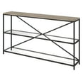 thumbnail image 4 of Evelyn&Zoe Fionn 55" Wide Rectangular Console Table, Blackened Bronze/Antiqued Gray Oak, 4 of 8