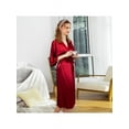 thumbnail image 4 of Luxsea Ladies New Imitation Silk Casual Nightgown And Home Wear Pure Color Pajamas Robe, 4 of 7
