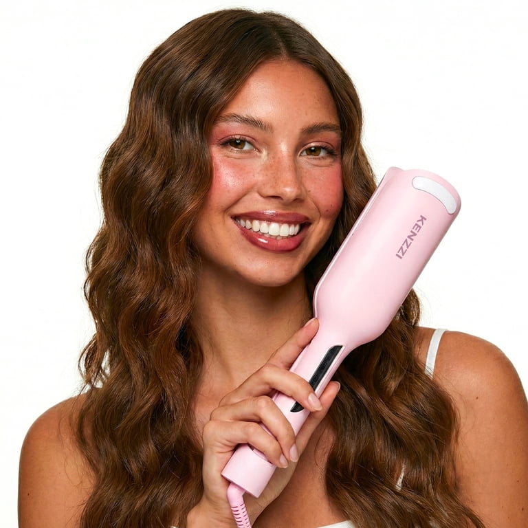 KENZZI Wave Styler 2-Barrel Hair Waver, 1.25 in, 6 Heat Settings
