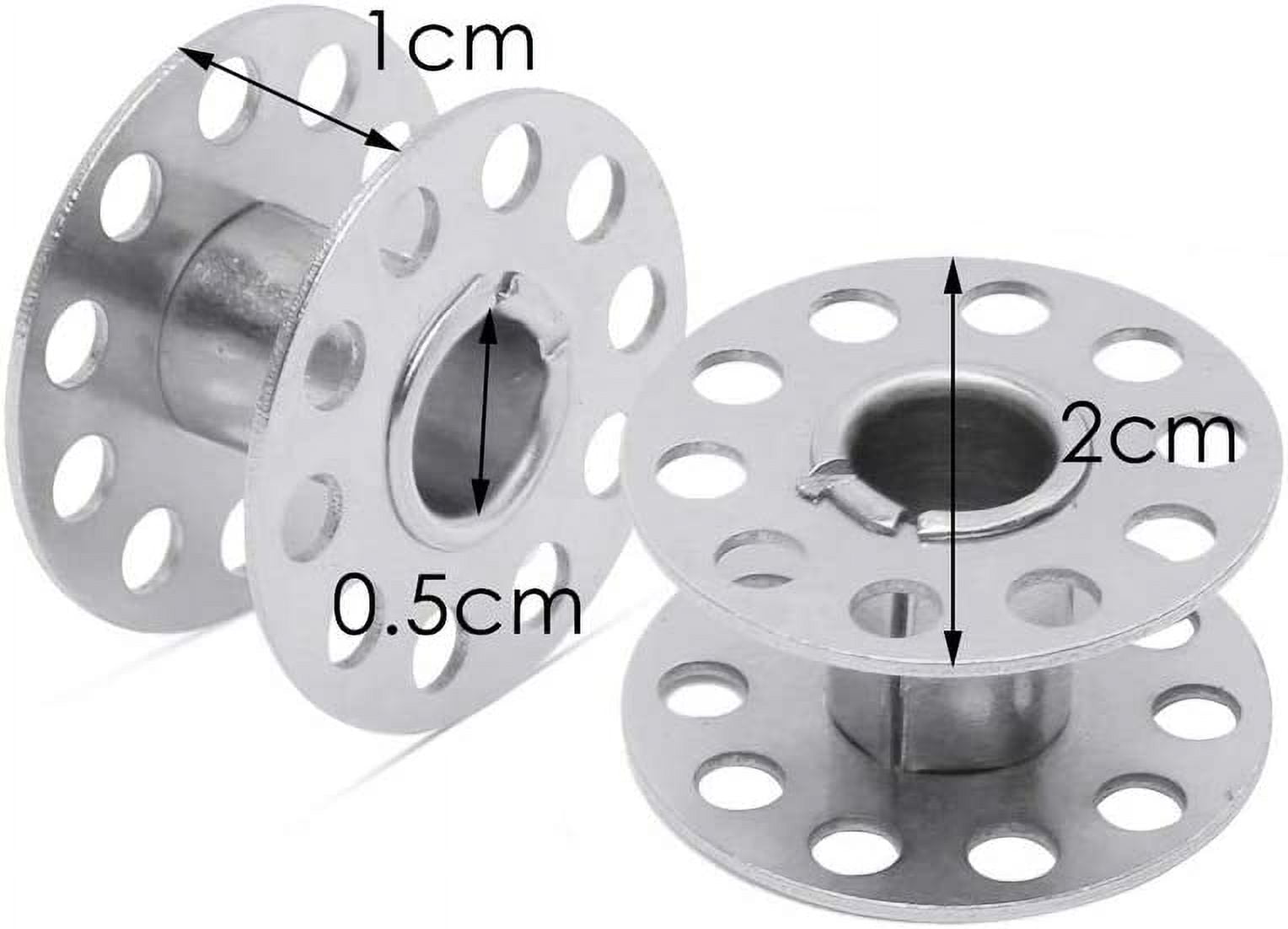 25 Pack Metal Sewing Machine Bobbins With Storage Case - Fits Brother, Singer, Janome, Kenmore & Most Standard Machines