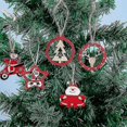 thumbnail image 4 of 8 piezas de adornos colgantes creativos para árbol de Navidad, forma de estrella, corazón de coche, adorno de madera para fiesta de Navidad, Año Nuevo 2022, 1 regalo de Papá Noel, 4 of 5