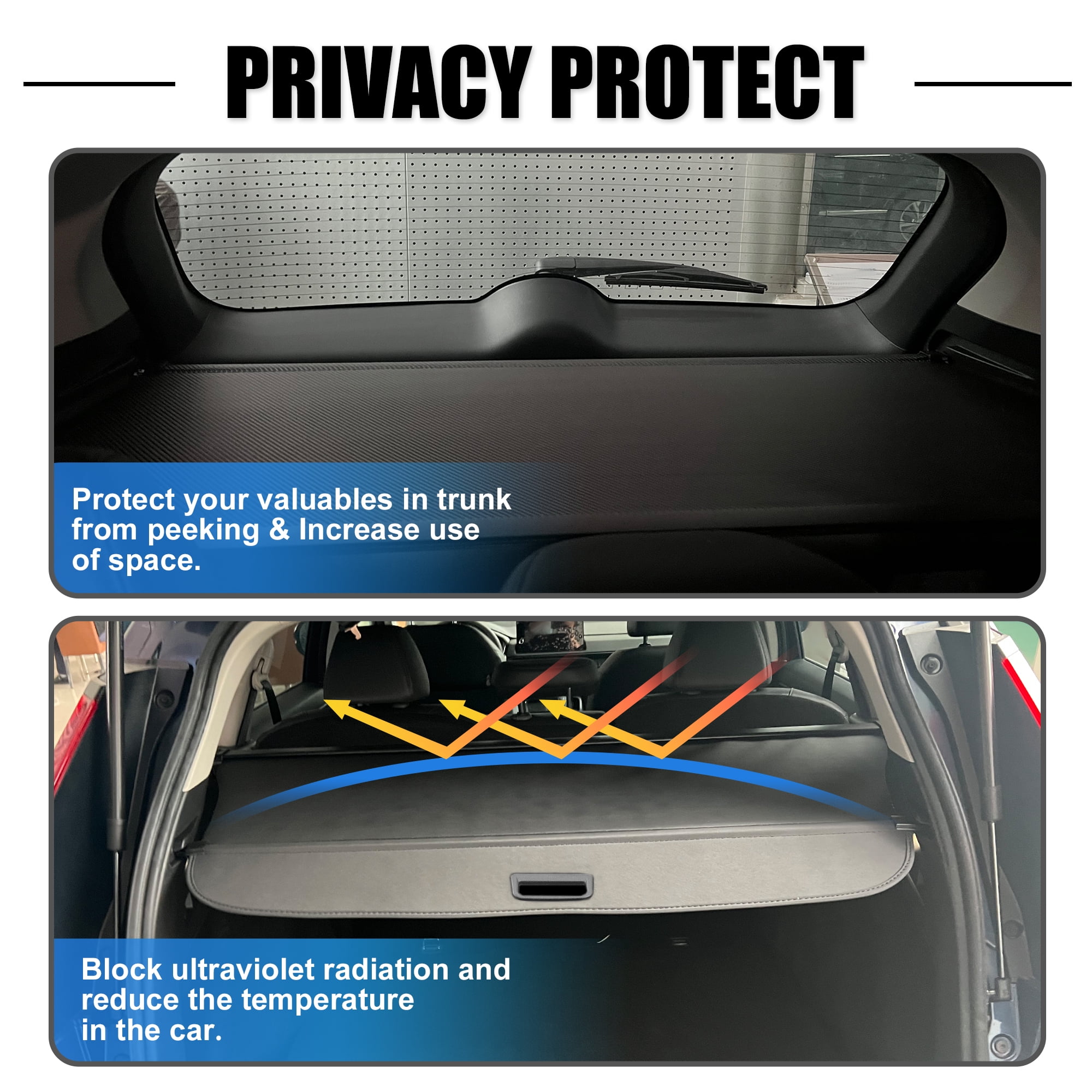 Unique Bargains Retractable Cargo Cover Rear Trunk Cover Shield Shade for BMW X5 2008-2018