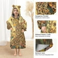 thumbnail image 4 of BZSMCE Wearable Blanket Hoodie Fashion Golden Blooms and Spots Home Wear, 4 of 7