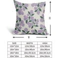 thumbnail image 4 of Purple Green Hydrangea Pillow Covers 20x20 Set of 2 Floral Leaves Print Decorative Throw Pillowcases Outdoor Rustic Flower Farmhouse Spring Cushion Cases Decor for Home Couch Sofa Bed, 4 of 7