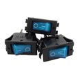thumbnail image 1 of 3 pack 12 Volt Lightning Blue LED Rocker Mini Switch On Off Car Automotive, 1 of 4