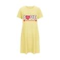 thumbnail image 5 of Bnwani Ladies Nightgowns Spring Summer Oversized Crew Neck Short Sleeve Homewear Loose Cute Printed Yellow Size XL-5XL, 5 of 5