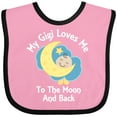 thumbnail image 3 of Inktastic Gigi Loves Me to the Moon and Back Boys or Girls Baby Bib, 3 of 4