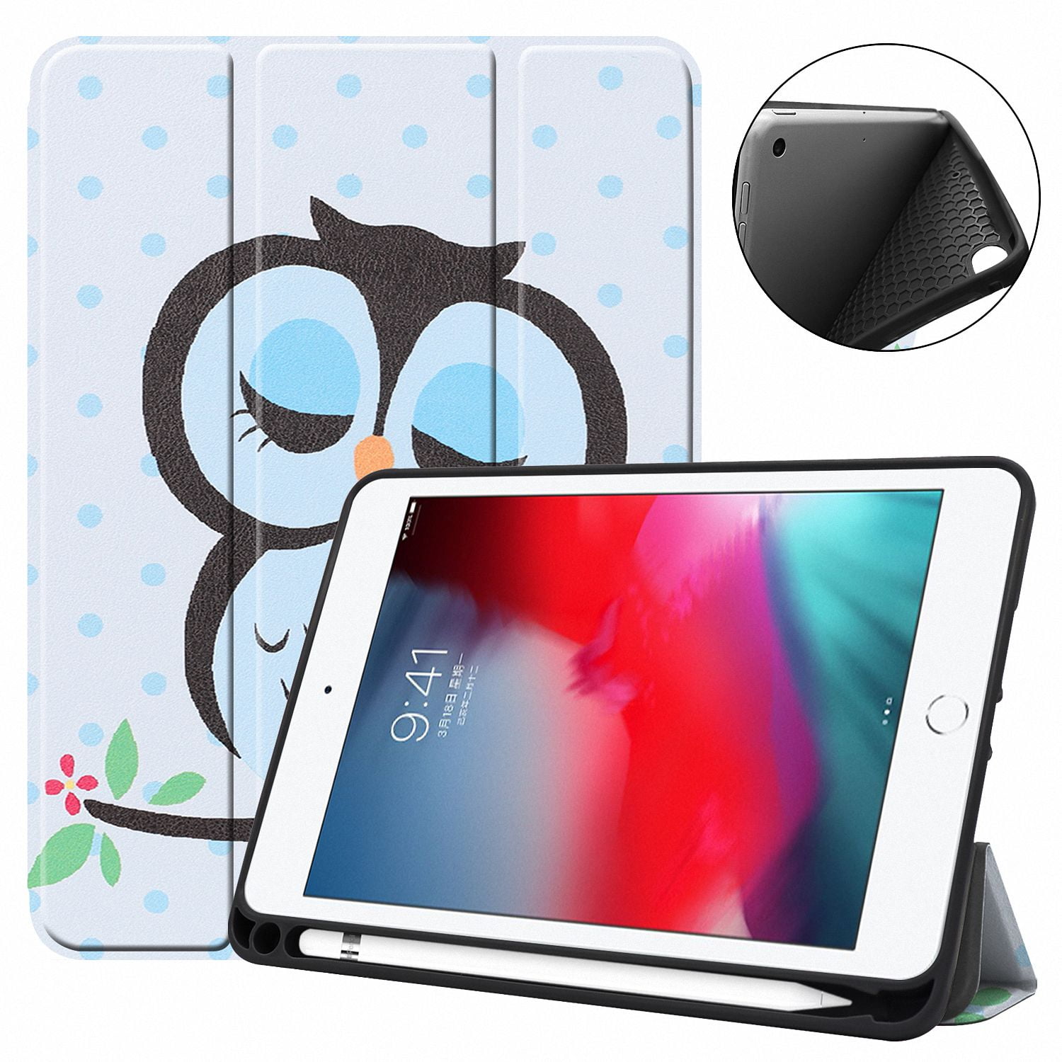 Allytech iPad Mini 5 Case (2019), iPad Mini 4 Case with Pencil Holder