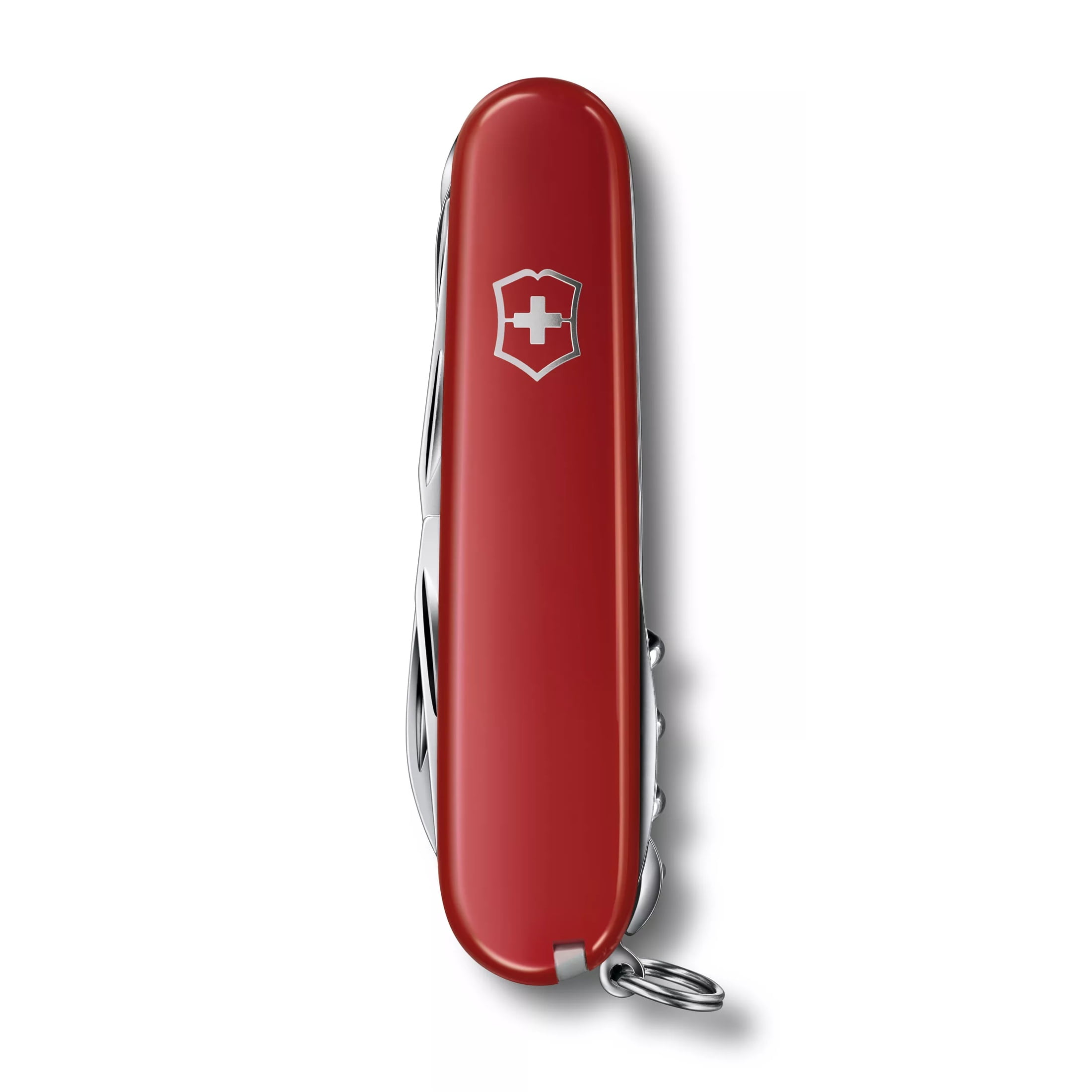 Victorinox Huntsman Swiss Army Knife, 15 Function Swiss Made Pocket Knife with Large Blade, Wood Saw and Scissors - Red, Boxed