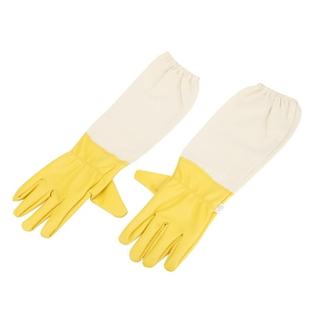 

Tebru Beekeeping Sleeves Breathable Protective Gloves For Farm Factory Agriculture Beekeeping Home Farmer Beekeeper Gardening