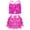 Hot Pink, variant on Jazz Latin Performance Costume for Girls Sequins Ballet Dance Dress 2-Pieces Lyrical Dance Outfit Silver 6