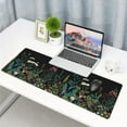 thumbnail image 2 of Botanical Flowers Mouse Pad 31.5x11.8 XL Aesthetic Wildflowers Plants Black Green Extended Mousepad Large Keyboard Mouse Mat Desk Pad with Non-Slip Rubber Base Stitched Edges for Home Office Game, 2 of 6
