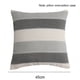 thumbnail image 2 of Almohada de sofá de sala de estar con rayas geométricas de cáñamo de algodón de imitación simple y moderna, 2 of 6