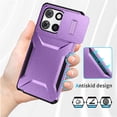 thumbnail image 5 of Rugged Case for Motorola Moto G Stylus 2025 with Slide Camera Cover & Drop Protection Purple, 5 of 5
