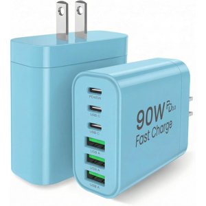 90W USB C Charger Block 6-Port USB C Wall Charger 2-Pack