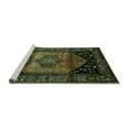 thumbnail image 2 of Ahgly Company Machine Washable Indoor Rectangle Persian Turquoise Blue Traditional Area Rugs, 7' x 10', 2 of 4