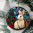 thumbnail image 2 of Rabbit Stained Glass Ornaments, Rabbit Ornament,Rabbit Christmas Tree Ornament, Rabbit Xmas Decorations VmzuFl, 2 of 5