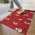 thumbnail image 4 of Red Christmas Snowman Pattern Door Rugs,Washable Non Slip Door Mats Indoor,Decorative Door Mats,Entry Mat Indoor for Entrance,Bedroom,Kitchen,Bathroom,17"x30", 4 of 6