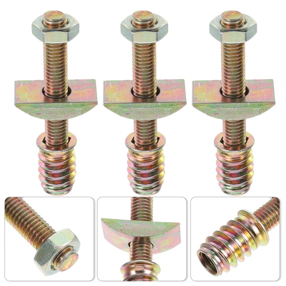 ETHZZLE 8 Sets Bed Frame Bolt and Nut Hardware Kit Iron Fasteners for Headboard and Footboard Assembly