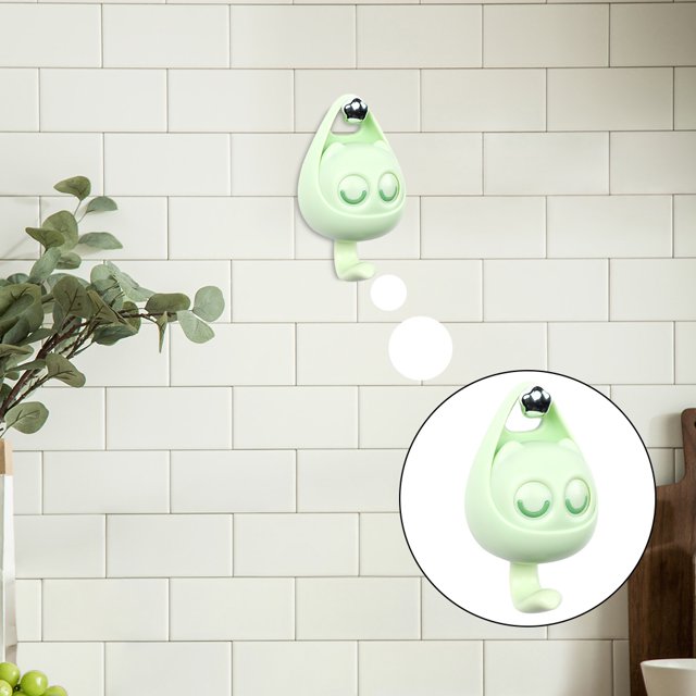 Gancho adhesivo para ropa de gato parpadeante, gancho para toallas para colgar en la pared, decoraciones