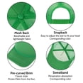 thumbnail image 5 of Toptie 5 Panel Trucker Hat Mesh Back Snapback Hat with Braid for Men & Women-Kelly Green, 5 of 8
