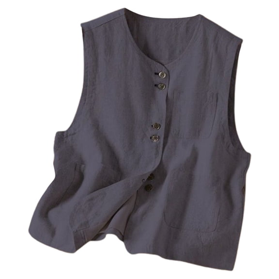 Gaexia Womens Vest Jacket,Lightweight Summer Vest Sleeveless Outerwear Casual Daily Wear Spring and Layering Piece for Dresses Or Pants