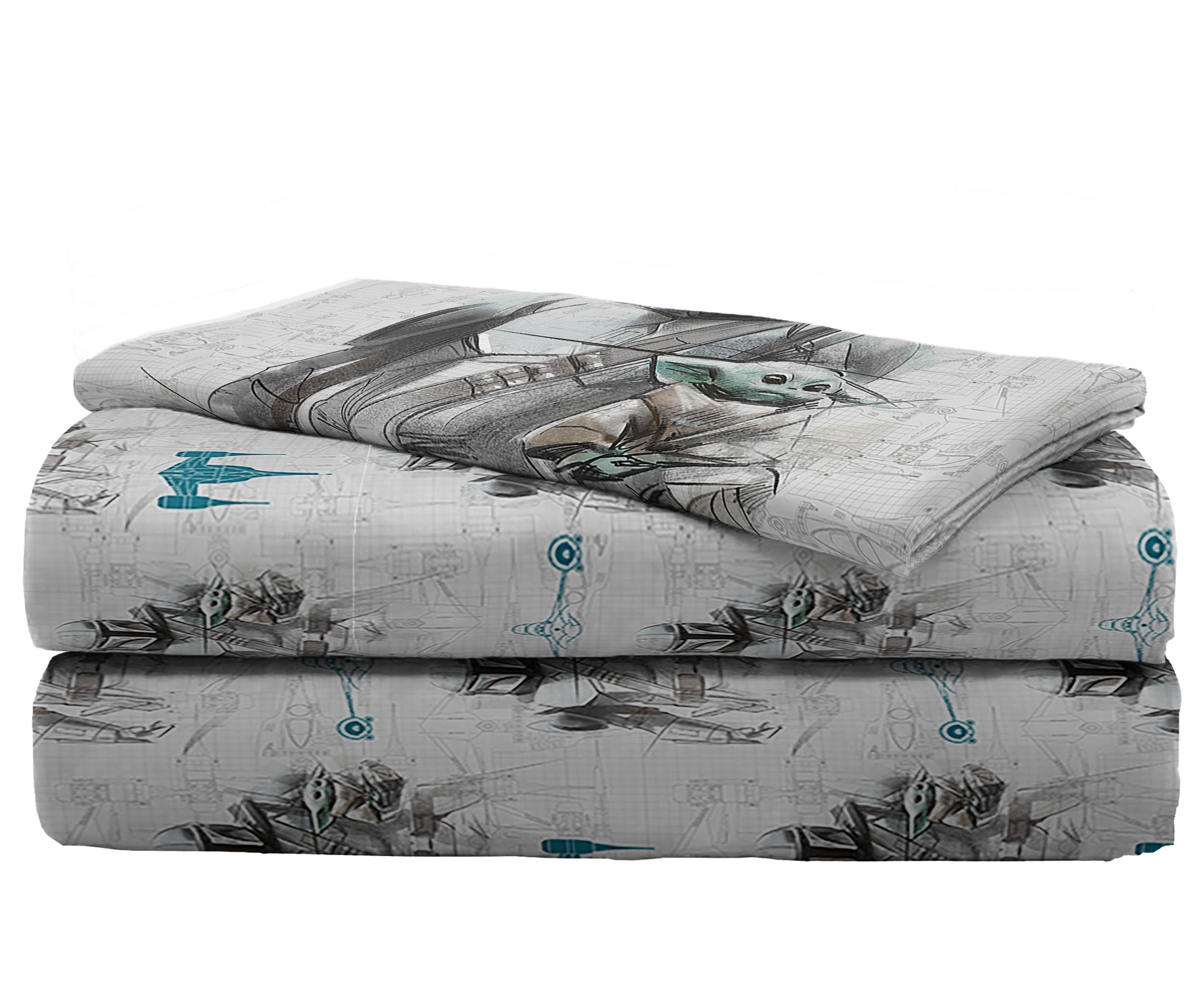 The Mandalorian 3-Piece kids Twin Sheet Set, 100% Polyester