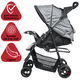 thumbnail image 2 of Carriola para Bebé Ligera y Plegable Asiento Reclinable Cinturón de 5 Puntos Charola Toldo Apta desde 6 Meses Hasta 18 kg - Gris, 2 of 6