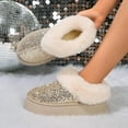 thumbnail image 5 of Women's Glitter Snow Boots - Fuzzy Lined Winter Slipper Boots for Indoor & Outdoor Use., 5 of 14