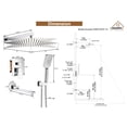 thumbnail image 5 of Boyel Living 10 in Shower System Wall Mount 3-Functions Square Shower Faucet Set with Handheld Spray,Chrome, 5 of 10