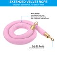 thumbnail image 3 of Uxcell 3.9 Feet Pink Velvet Stanchion Rope, Crowd Control Barrier Rope with Snap Hook, Golden, 3 of 6