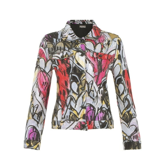 Dolcezza By Wild Curves: Watermelon Heart Soft Denim Jacket