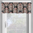 thumbnail image 2 of Ambesonne Damask Valance Pack of 2, Classical Venetian Motif, 54"X12", Black Cream Red, 2 of 5
