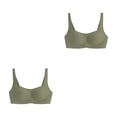 thumbnail image 1 of Sonducket Sujetadores sin costuras Sujetador Ropa interior Push Lady Intimates Free Soft Comfort Ventilación deportiva inalámbrica Matcha Green verde matcha 2Conjunto, 1 of 6