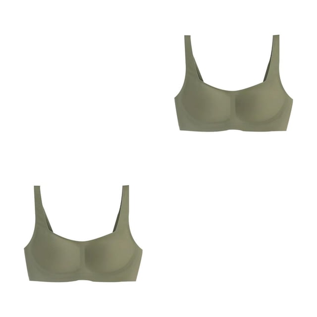 Sonducket Sujetadores sin costuras Sujetador Ropa interior Push Lady Intimates Free Soft Comfort Ventilación deportiva inalámbrica Matcha Green verde matcha 2Conjunto