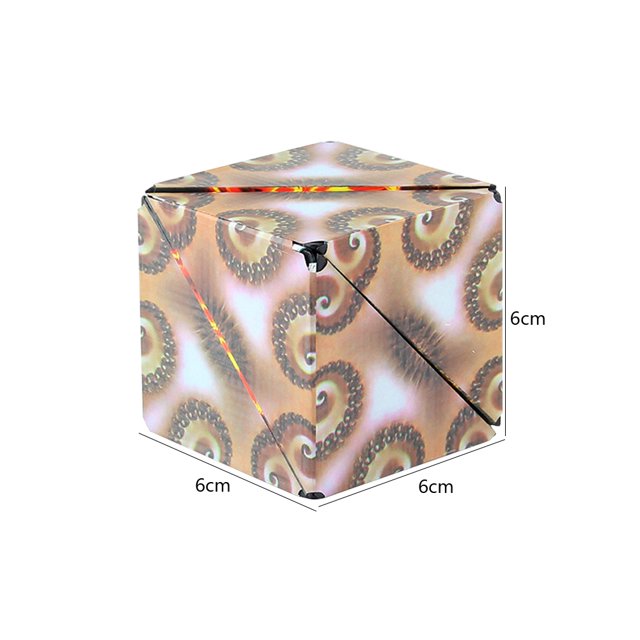 Cubo magnético cambiable 3D Regalos de vacaciones Juegos educativos divertidos (marrón) Sywqhk Libre de BPA