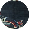 thumbnail image 1 of Ahgly Company Indoor Round Abstract Blue Moss Green Oriental Area Rugs, 3' Round, 1 of 6