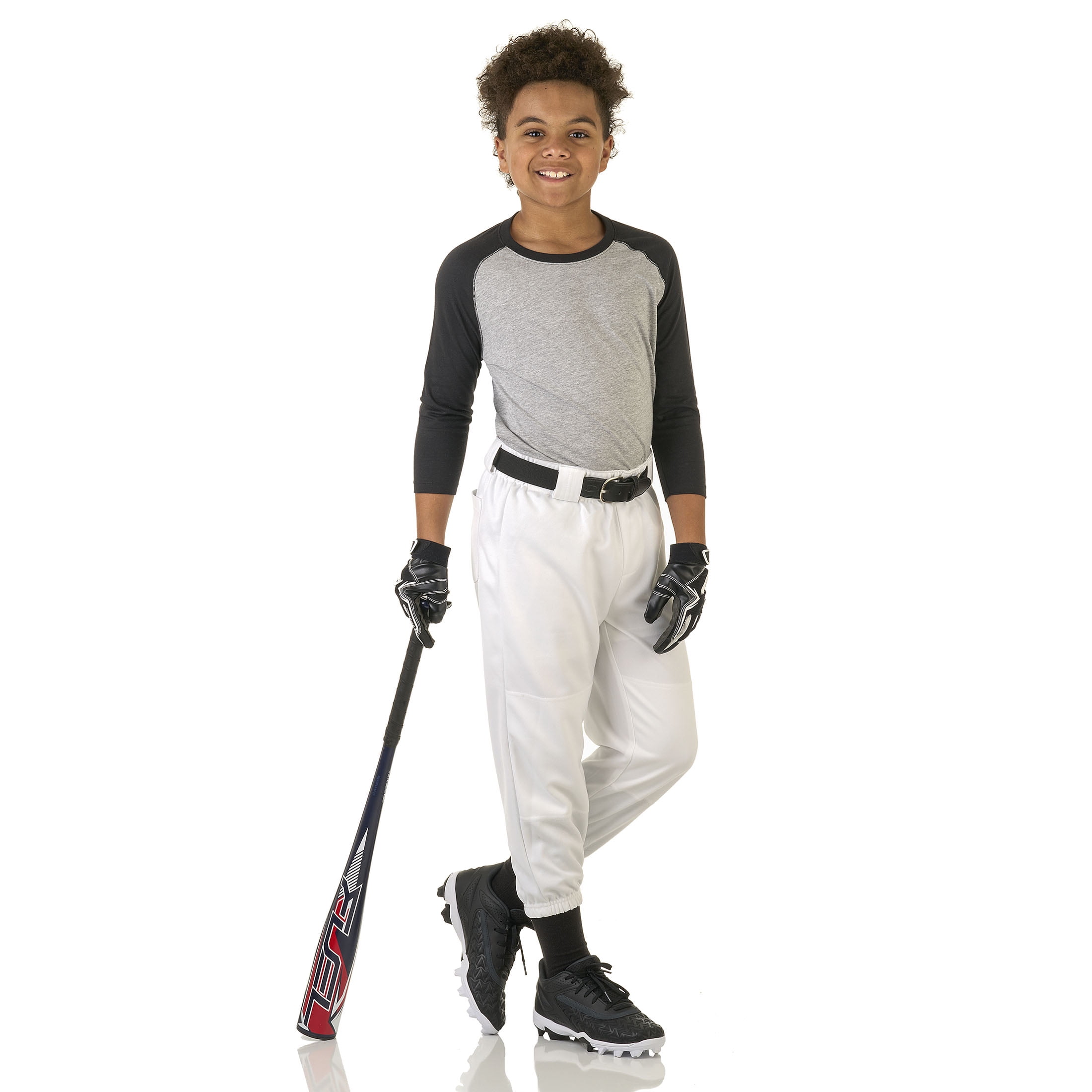 (2 pack) Athletic Works Youth Unisex Baseball/Softball Pants, Size M, White