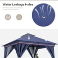 thumbnail image 5 of LAUSAINT HOME 8'x8' Outdoor Patio Gazebo, Double Roof Metal Frame with Mosquito Nettings, Privacy Screens and Anchoring Kit, Classic Blue, 5 of 9