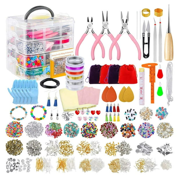 de combinación de fabricación de joyas Paquete de material de tijera de Pinzas Accesorios de joyería Kit de fabricación de alambre de