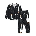thumbnail image 1 of Balery Fashionable Goose Conjunto de Pijama con Estampado para Mujer, Conjunto de Dos Piezas con Manga Larga, Ropa de Dormir Suave con Bolsillos, Pijamas Cómodos-Medium, 1 of 7