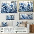 thumbnail image 4 of Designart "Blue Ferns Cobalt Charm I" Floral Floater Framed Wall Decor, 4 of 7